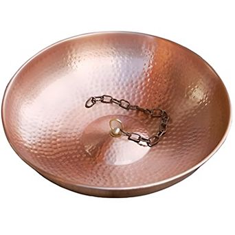 11-Inch Copper Rain Chain Basin - Hand Hammered Premium Quality