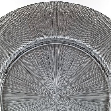 Glass Charger Plate for Dinner Parties and Events - Set of 8