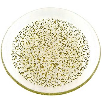 1 pc 7 Inch Canape Plate Colored Glass with Unique Shimmering Pebble Pattern for Dinner and Buffets
