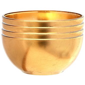 Gilded Glass Side Bowl Set Ideal for Sophisticated Dining and Special Occasions