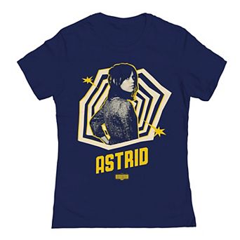 Junior's Astrid Pose Transparent Beetlejuice Graphic Tee