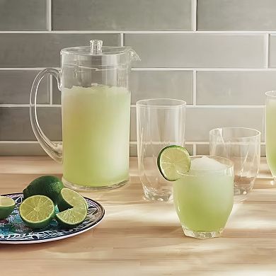 12-Piece Melamine Dinnerware Set Plates & Bowls with Blue Floral Pattern