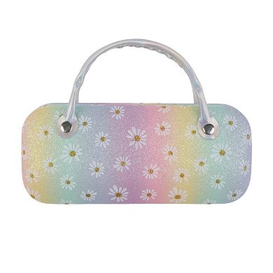 Girls Capelli Rainbow Glitter Daisy Sunglasses, Case & 2pc Bracelet Set
