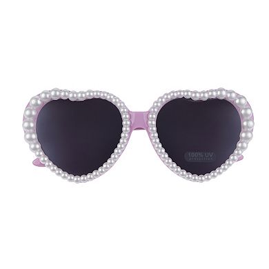 Girls Capelli Sea Shell Sunglasses, Case & 2 pc Bracelet Set