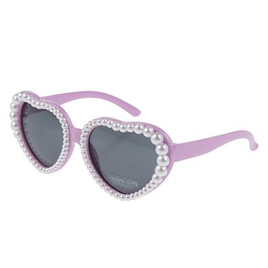 Girls Capelli Sea Shell Sunglasses, Case & 2 pc Bracelet Set
