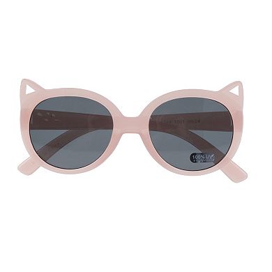 Girls Capelli Sequin Kitty Sunglasses, Case & 2pc Bracelet Set