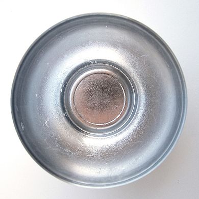 Handcrafted Glass Side Bowl Opalescent Metal Finish