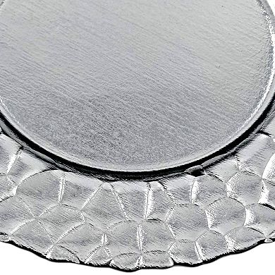 Set of 4 Charger Plates: Enhance Your Dining Experience with Classic Elegance