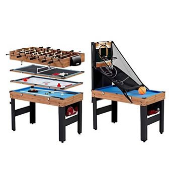 5-in-1 Gaming Table - Foosball, Pool, Ping Pong, Slide Hockey, Basketball