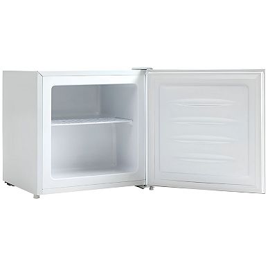 Compact Upright Freezer with Reversible Door and Ice Cube Tray Included White