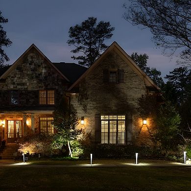 2-Pack Modern LED Solar Path Lights - Outdoor Yard Lighting