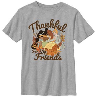 Disney Princess Grateful For My Friends Boys 8-20 Graphic Tee