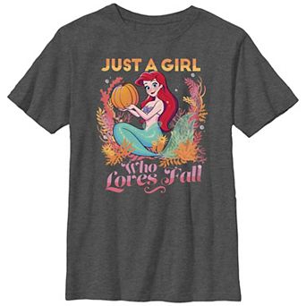 Disney Princess The Little Mermaid Just A Girl Who Loves Fall Boys 8-20 Graphic Tee