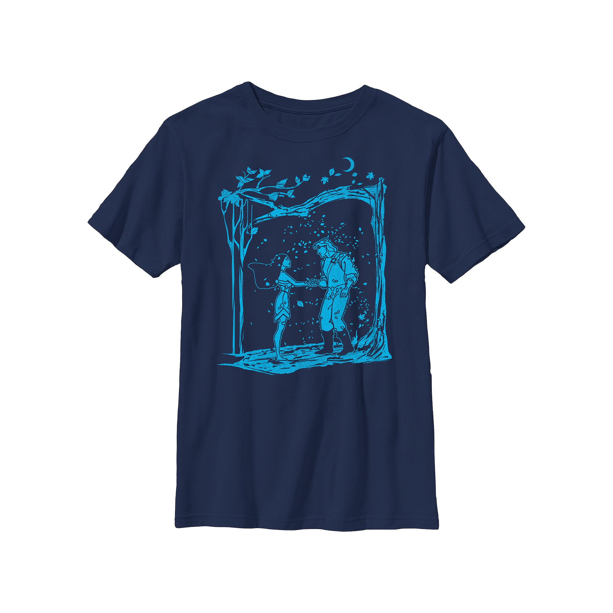 Disney Princess Pocahontas And John Smith Love At Night Boys 8-20 Graphic T