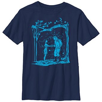 Disney Princess Pocahontas And John Smith Love At Night Boys 8-20 Graphic Tee