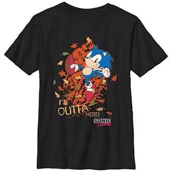 Boys 8-20 Sonic The Hedgehog I'm Outta Here Graphic Tee