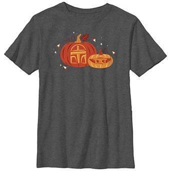 Boys 8-20 Star Wars The Mandalorian Carved Pumpkins Graphic Tee