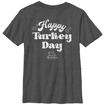 Boys 8-20 Friends Happy Turkey Day Graphic Tee