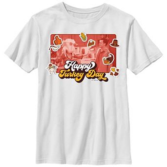 Boys 8-20 Friends Happy Turkey Day Graphic Tee