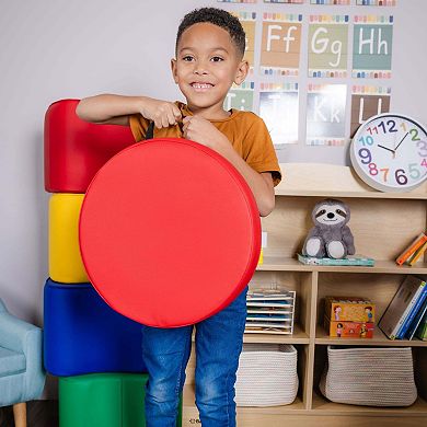 Bintiva Set Of 6 Round Vinyl Floor Cushions