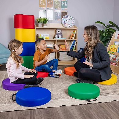 Bintiva Set Of 6 Round Vinyl Floor Cushions