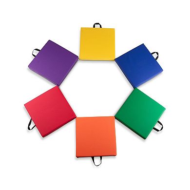 Bintiva Set Of 6 Square Vinyl Floor Cushions