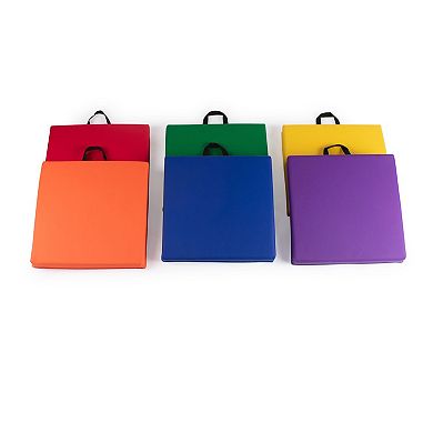 Bintiva Set Of 6 Square Vinyl Floor Cushions