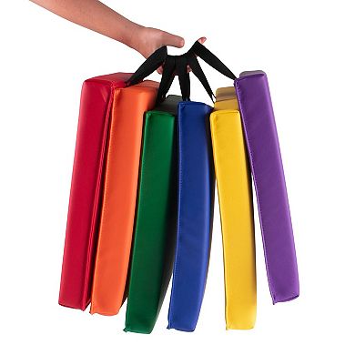 Bintiva Set Of 6 Square Vinyl Floor Cushions