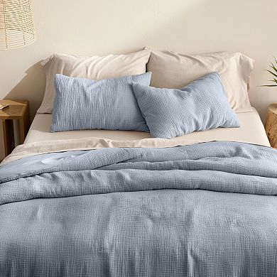 Miryana Crinkle Cotton Duvet Set with Shams