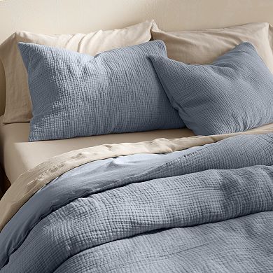 Miryana Crinkle Cotton Duvet Set with Shams