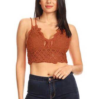 Women's Floral Lace Bralette Crop Top