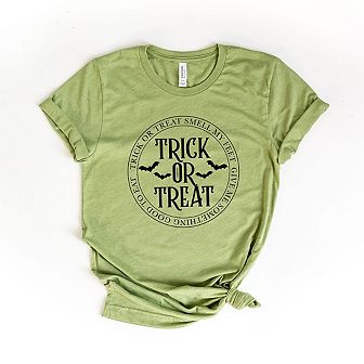Simply Sage Market Trick Or Treat Circle Short Sleeve Tee
