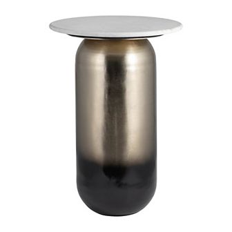Sagebrook Home White & Gold Marble/metal Accent Table