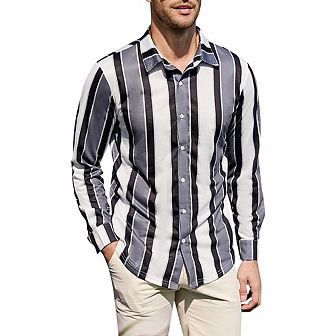 Men's Casual Summer Shirt Button Down Camp Cuban Short Sleeve Beach with Pocket