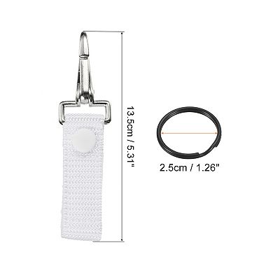 Nylon Webbing Strap Hanging Gear Buckle With Snap Key Holder For Outdoor Camping