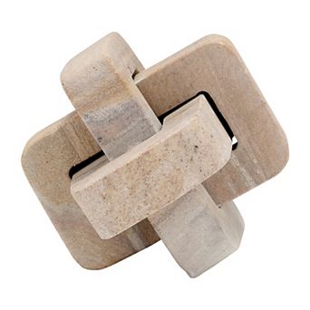 Sagebrook Home Elegant Marble 5-inch Knot In Natural Tone - Single Unique Decorative Object