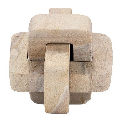 Sagebrook Home Elegant Marble 5-inch Knot In Natural Tone - Single Unique Decorative Object