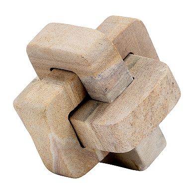 Sagebrook Home Elegant Marble 5-inch Knot In Natural Tone - Single Unique Decorative Object