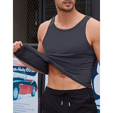 Men's 3 Pack Quick Dry Workout Tank Top Gym Muscle Tee Fitness Bodybuilding Sleeveless T Shirt