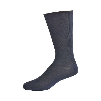 Men's Diabetic Crew Socks In Combed Cotton