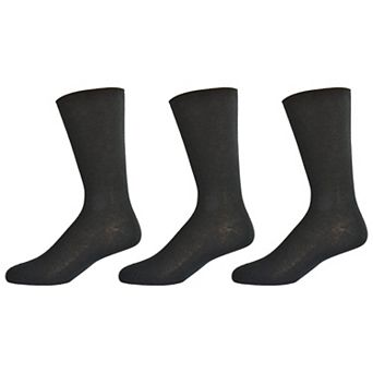 Men's Diabetic Crew Socks In Combed Cotton