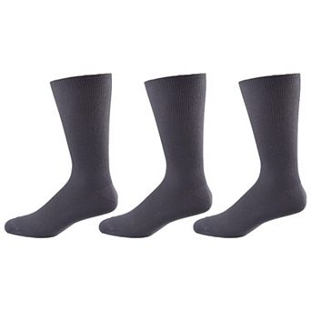 Men's Diabetic Crew Socks In Combed Cotton