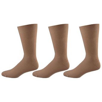 Men's Diabetic Crew Socks In Combed Cotton