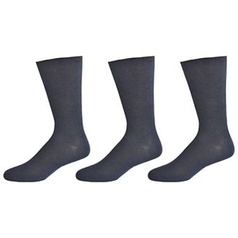 Men's Diabetic Crew Socks In Combed Cotton