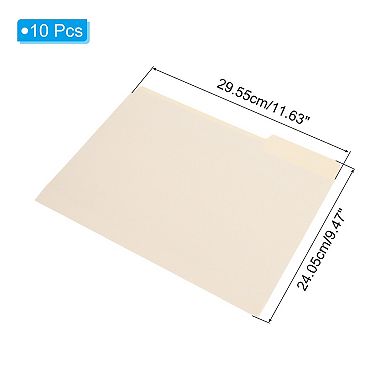 Manila Folders Letter Size Manila Folders 1/3 Cut Paper Organizer Bulk For Classroom Home Office