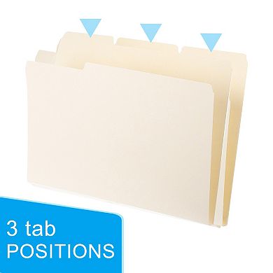 Manila Folders Letter Size Manila Folders 1/3 Cut Paper Organizer Bulk For Classroom Home Office