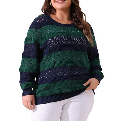 Plus Size Sweaters For Women Casual Long Sleeve Crewneck