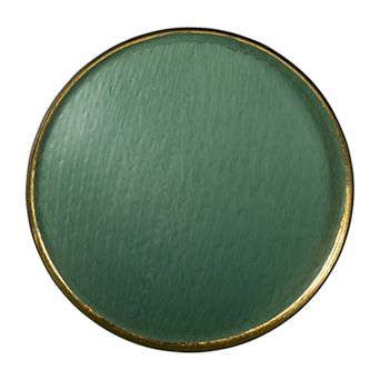 29" Iron Circle Wall Deco, Blue Finish, Decorative Metal Wall Art For Living Room, Bedroom, Office