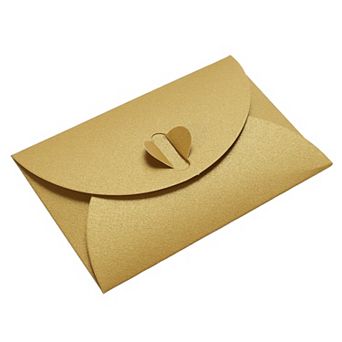 Mini Envelopes, Heart Clasp Tiny Items Storage Cute Present Card Holder For Wedding Greeting Party