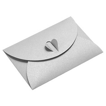 Mini Envelopes, Heart Clasp Tiny Items Storage Cute Present Card Holder for Wedding Greeting Party